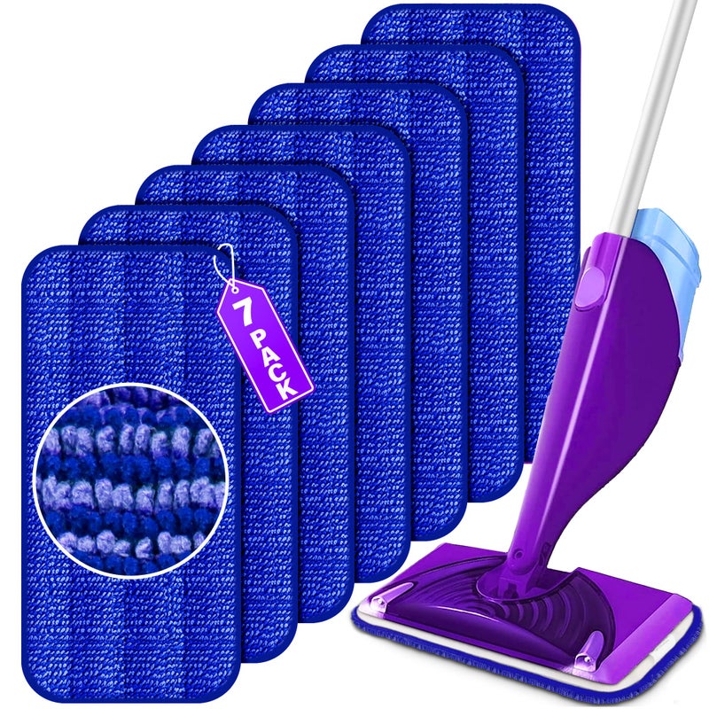 FORSPEEDER Reusable Mop Pads for Swiffer WetJet, Wet Pads Refills for 12'' Spray Mop, Microfiber Refill Machine Washable Up to 100+ Floor Cleaning for All Kinds of Floor Types, 7 Pack - Image 1